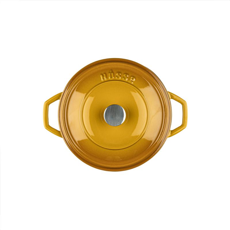 HÓSSE 28cm , 6,1 l žltý liatinový hrniec 4