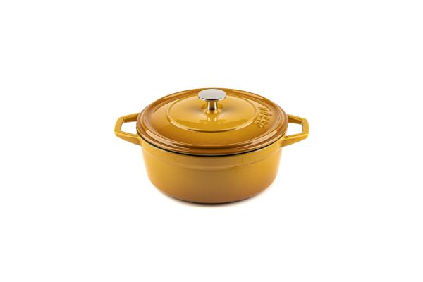 HÓSSE 28cm , 6,1 l žltý liatinový hrniec 1