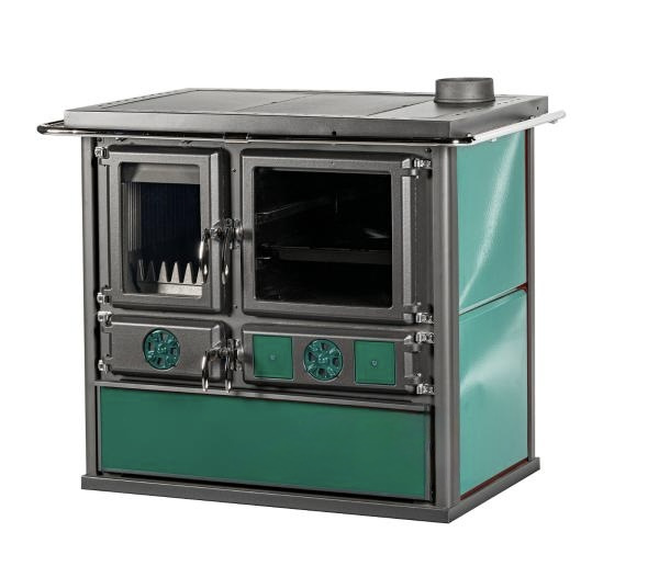 Litinový sporák Magnus na tuhé palivo zelený 1