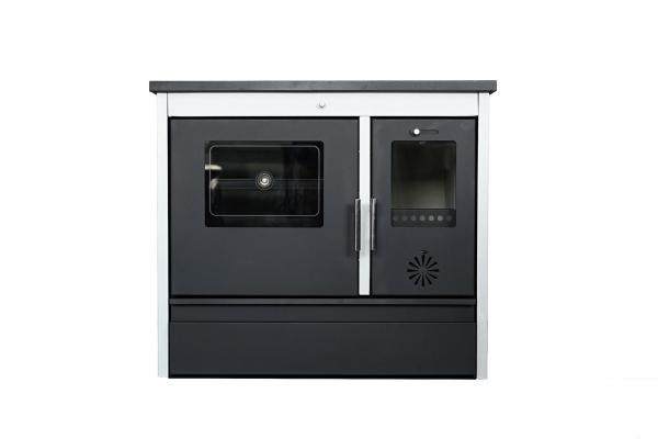 sporák na tuhé palivo Gama smalt 11kw Levý bílý 1