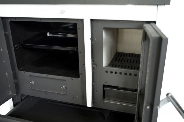 sporák na tuhé palivo Gama smalt 11kw Levý bílý 2