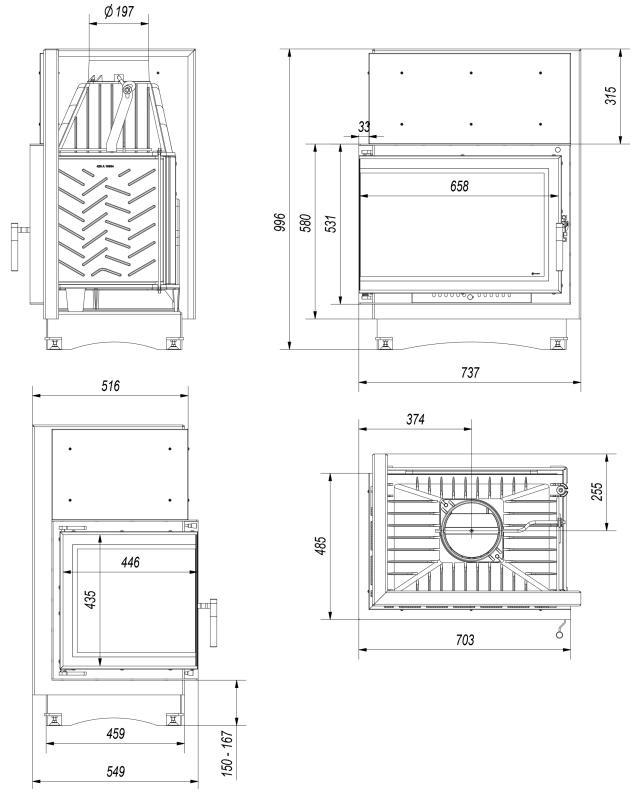 Krbová vložka ZUZIA ECO 12 BS DECO ľavé presklenie 1